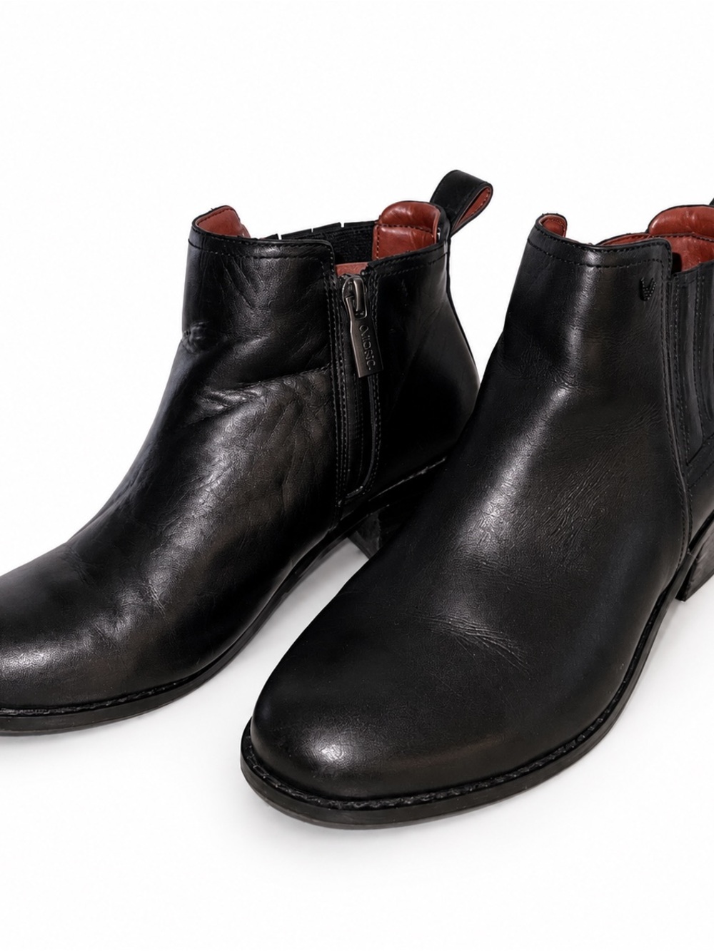 Vionic Bethany Black Waterproof Leather Chelsea Ankle Boots Size 5.5